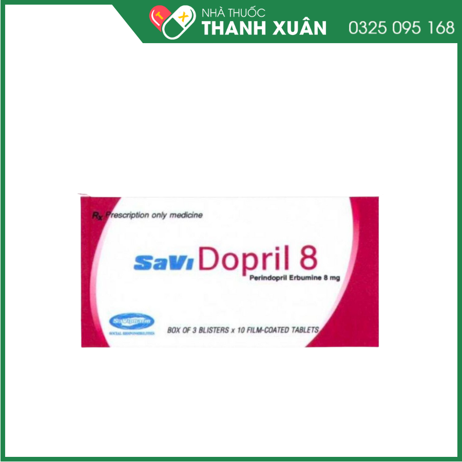 Savi Dopril 8 điều trị tăng huyết áp